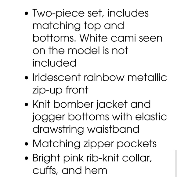 NEW Sassy Jones Havanna Pink Jogger JACKET in Medium - Picture 4 of 4